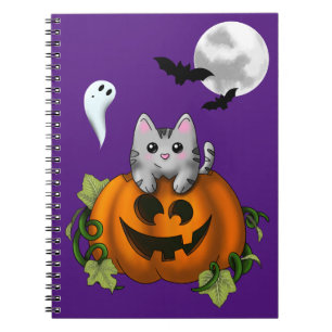 Halloween cat notebook