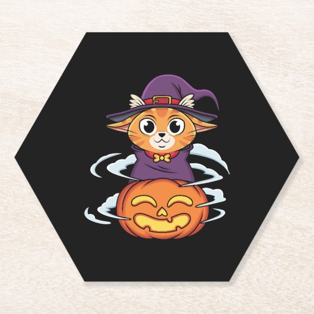 Halloween Cat                        Paper Coaster (Front)
