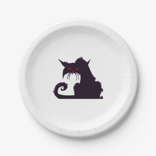 Halloween Cat Paper Plate