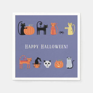 Halloween Cat Party Napkin