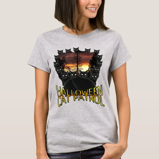 Halloween Cat Patrol T-Shirt (Front)