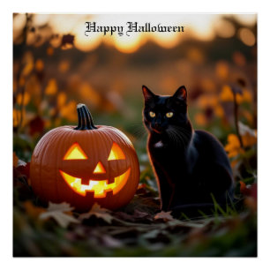 Halloween. Cat Poster