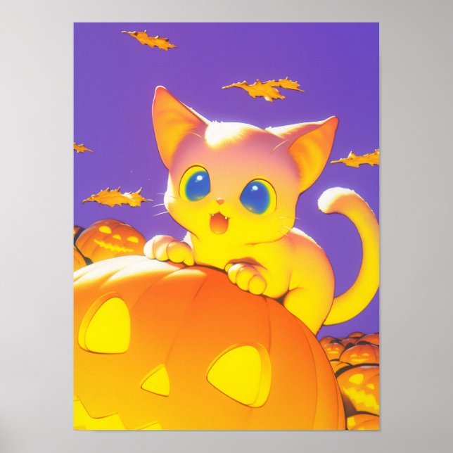 Halloween Cat Poster (Front)
