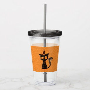 Halloween/cat/pumpkin/fall  acrylic tumbler