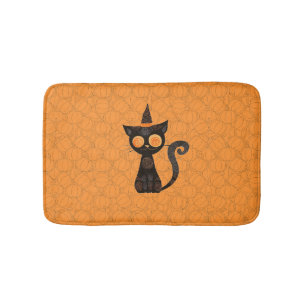 Halloween/cat/pumpkin/fall bath mat