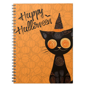 Halloween/cat/pumpkin/fall notebook