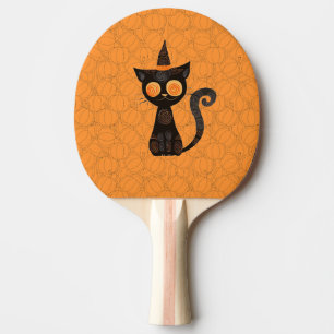 Halloween/cat/pumpkin/fall ping pong paddle