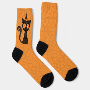 Halloween/cat/pumpkin/fall socks