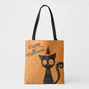 Halloween/cat/pumpkin/fall  tote bag