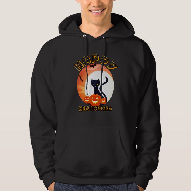 Halloween Cat Punking Hoodie (Front)