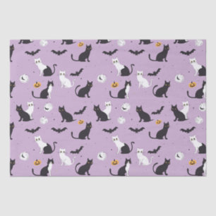 Halloween cat purple Tissue Paper