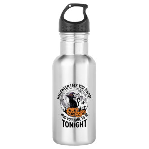 Halloween Cat Quote Spooky Pumpkin Witch Engraving 532 Ml Water Bottle