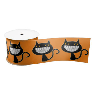 Halloween cat satin ribbon
