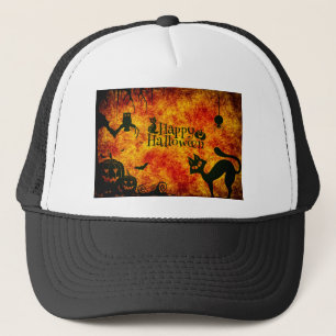 Halloween Cat Scary Surreal The Atmosphere 1 Trucker Hat