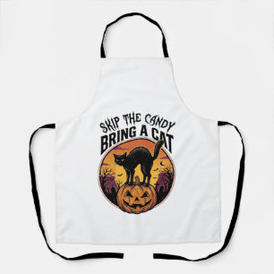 Halloween Cat Shirt for Spooky Cat Lover Gift_1 Apron