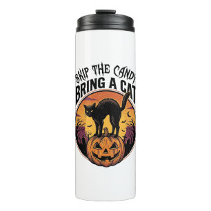 Halloween Cat Shirt for Spooky Cat Lover Gift_1 Thermal Tumbler