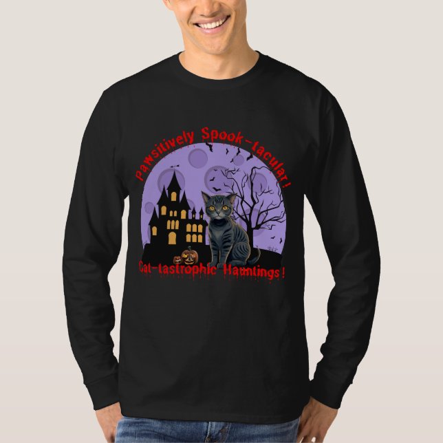 Halloween Cat Shirt | Halloween Sweater | Fall (Front)