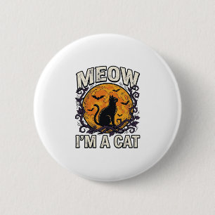 Halloween Cat Shirt Meow I'm A Cat Vintage 6 Cm Round Badge