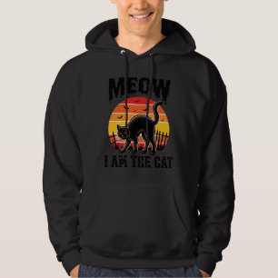 Halloween Cat Shirt Meow Vintage Black Cat Design_