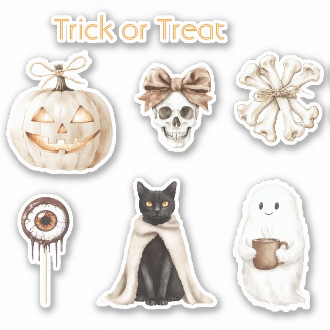 Halloween  Cat Skull Eyeball Ghost Pumpkin (Front)