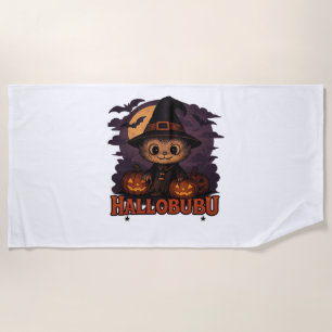 Halloween Cat  Spooky and Stylish Feline-Inspired  Beach Towel
