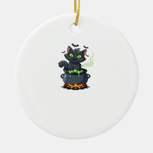 Halloween Cat  Spooky and Stylish Feline-Inspired  Ceramic Tree Decoration