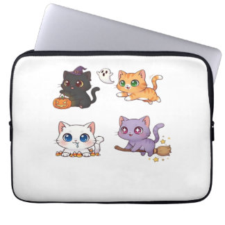 Halloween Cat Spooky and Stylish Feline-Inspired Laptop Sleeve
