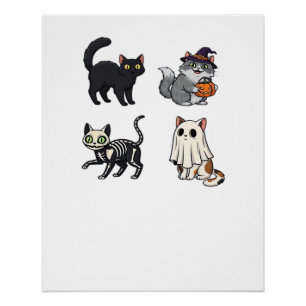 Halloween Cat Spooky and Stylish Feline-Inspired Poster