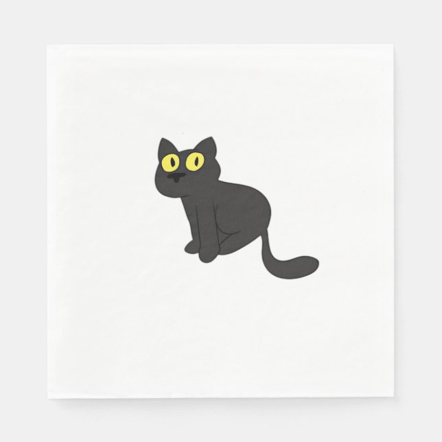 Halloween Cat Spooky and Stylish Feline-Inspired S Napkin (Front)