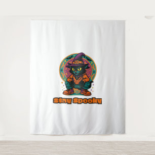 Halloween Cat  Spooky and Stylish Feline-Inspired  Tapestry