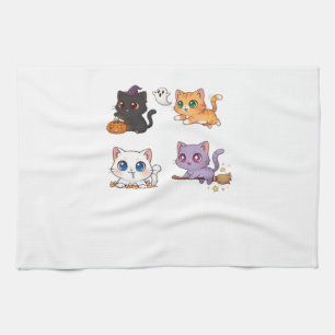 Halloween Cat Spooky and Stylish Feline-Inspired Tea Towel