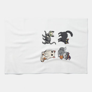 Halloween Cat Spooky and Stylish Feline-Inspired Tea Towel