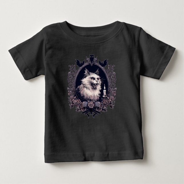 Halloween Cat, Spooky Baby T-Shirt (Front)