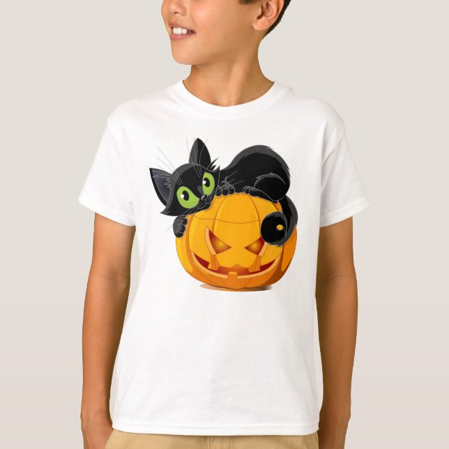 Halloween cat T-Shirt (Front)