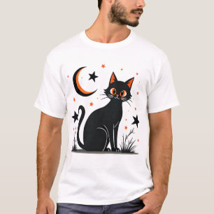 Halloween Cat T-Shirt Cute & Spooky Black Cat te