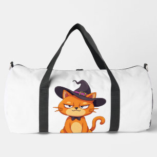 Halloween Cat T-Shirt Kitten Jack O Lantern Kitty Duffle Bag