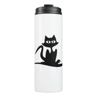 Halloween cat thermal tumbler