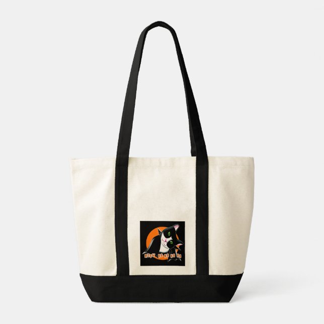 Halloween Cat Tote Bag (Back)