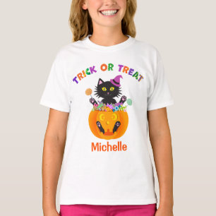Halloween Cat Trick Or Treat T-Shirt