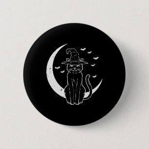 Halloween Cat Witch Moon Vintage Costume Women Gir 6 Cm Round Badge