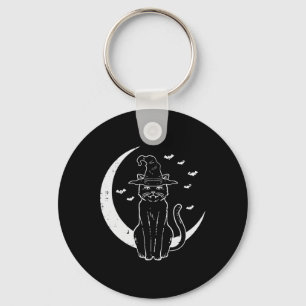 Halloween Cat Witch Moon Vintage Costume Women Gir Key Ring