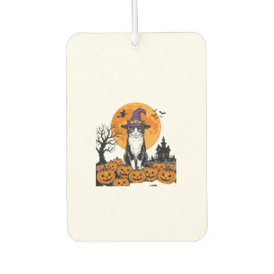 Halloween Cat Witch Pumpkin Vintage Spooky_1 Car Air Freshener