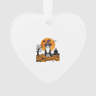 Halloween Cat Witch Pumpkin Vintage Spooky_1 Ornament