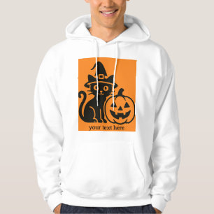 halloween cat with a pumpking hoodie