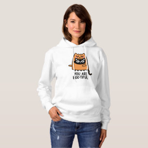 Halloween Cat You Are Beautiful Boo Hoodie
