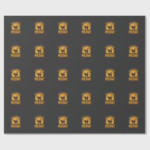 Halloween Cat You're Creepin Meow Wrapping Paper
