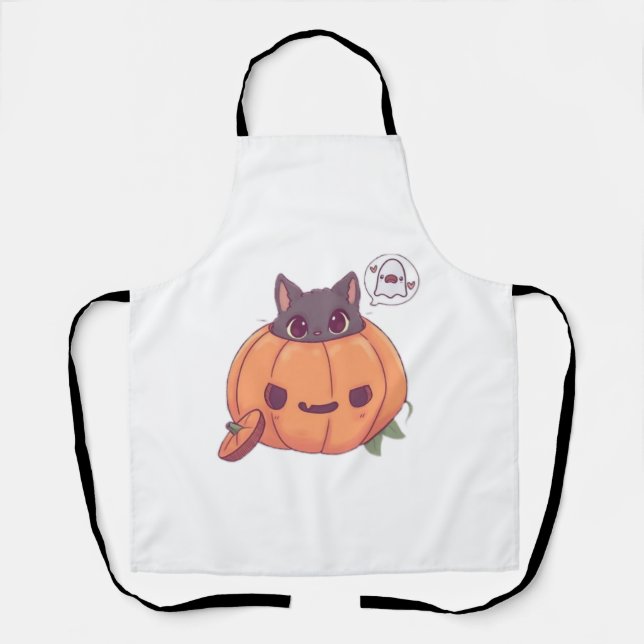 halloween cats apron (Front)