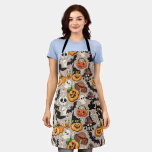 Halloween Cats Funny Party Apron