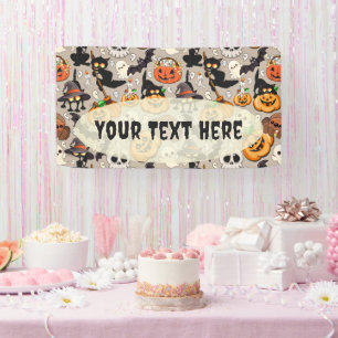 Halloween Cats Funny Party Banner