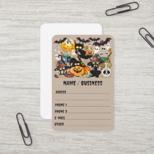 Halloween Cats Funny Party Business Card